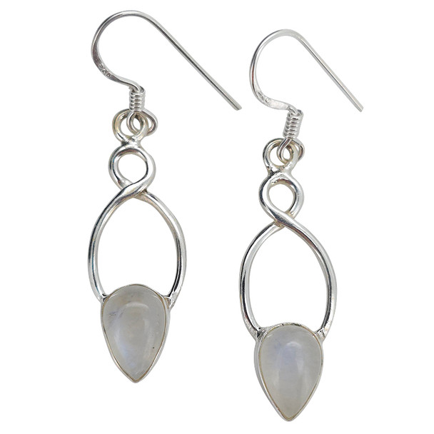 Moonstone Sterling Silver Dangle Earrings