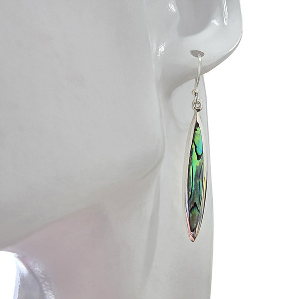 Abalone Sterling Silver Dangle Earrings