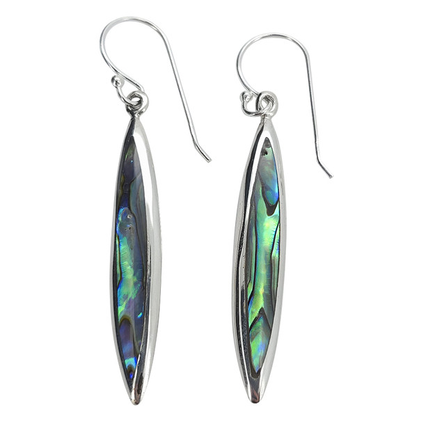 Abalone Sterling Silver Dangle Earrings