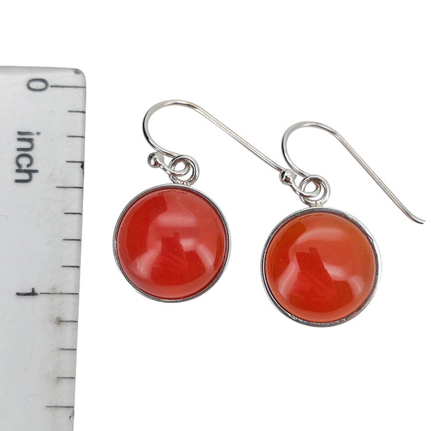 Red Onyx Sterling Silver Dangle Earrings