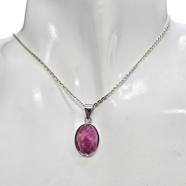 Faceted Tourmaline Sterling Silver Pendant