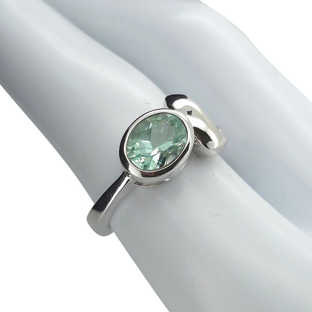 Faceted Topaz Sterling Silver Ring