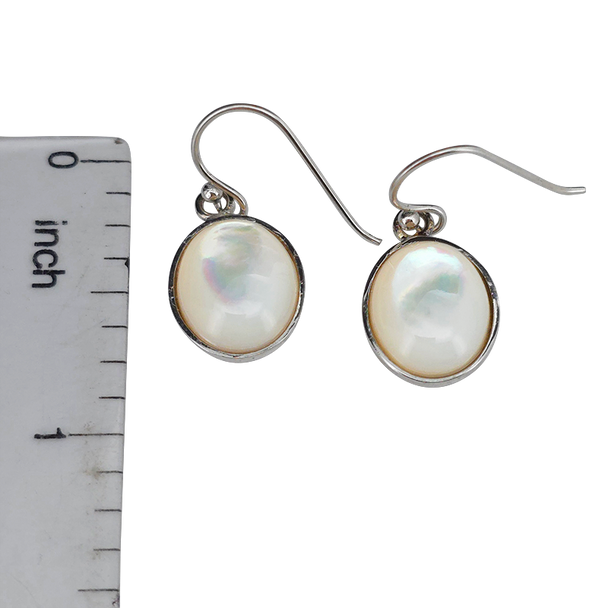 Mother of Pearl Sterling Silver Hook Earrings