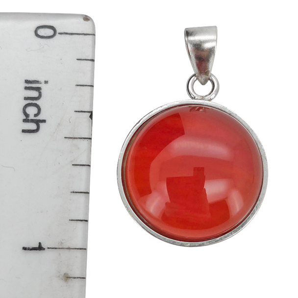 Red Onyx Sterling Silver Pendant