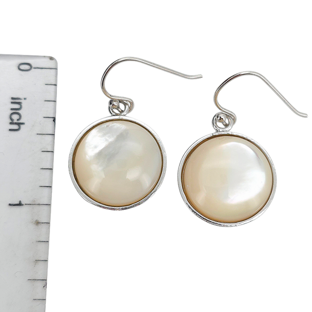 Mother of Pearl Sterling Silver Hook Earrings