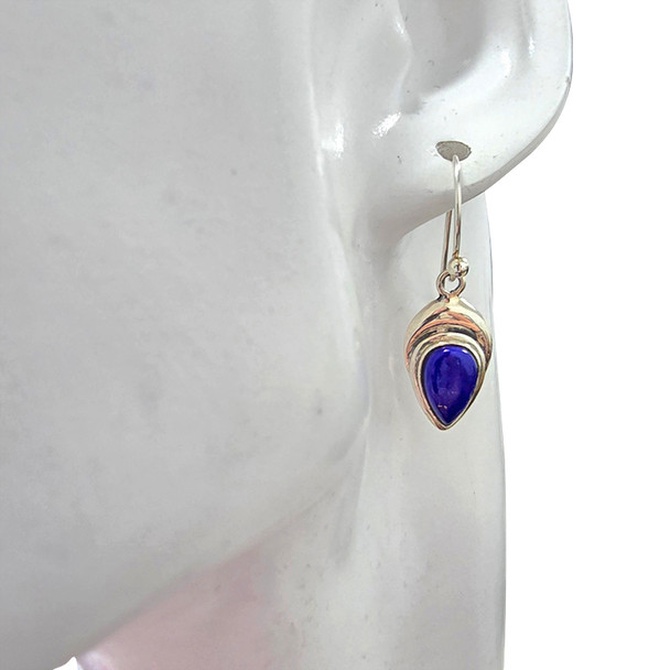 Lapis Sterling Silver Hook Earrings