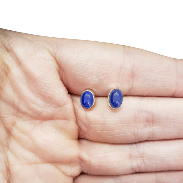 Lapis Sterling Silver Stud Earrings