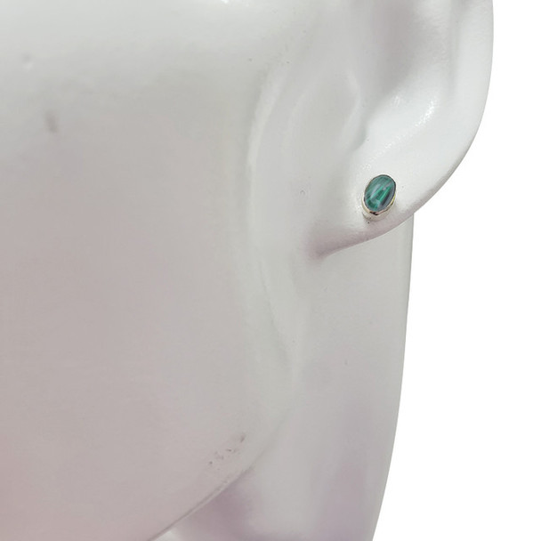 Malachite Sterling Silver Stud Earrings