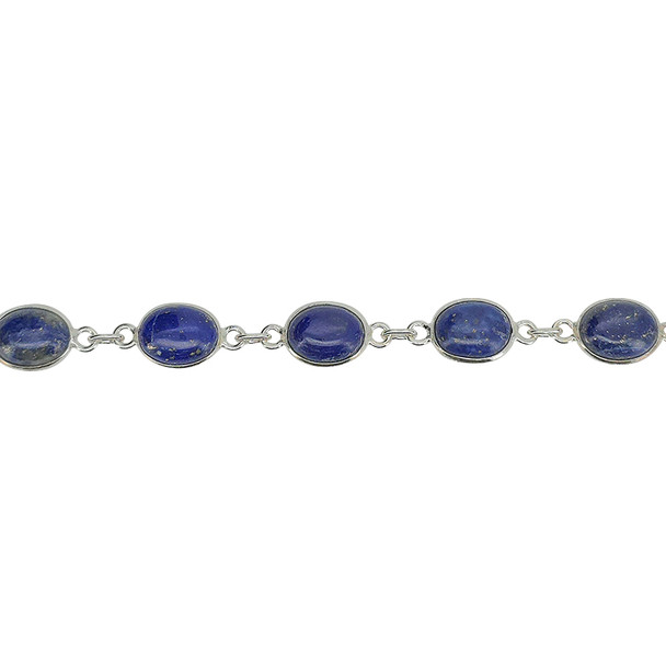 Lapis Sterling Silver Link Bracelet