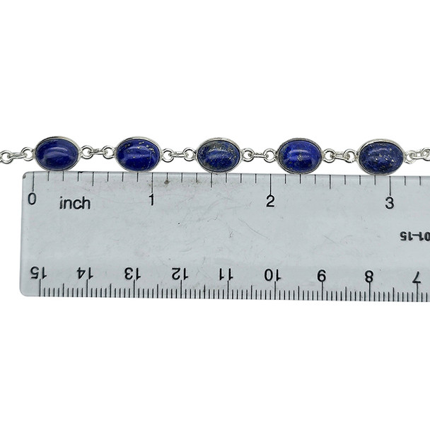 Lapis Sterling Silver Link Bracelet