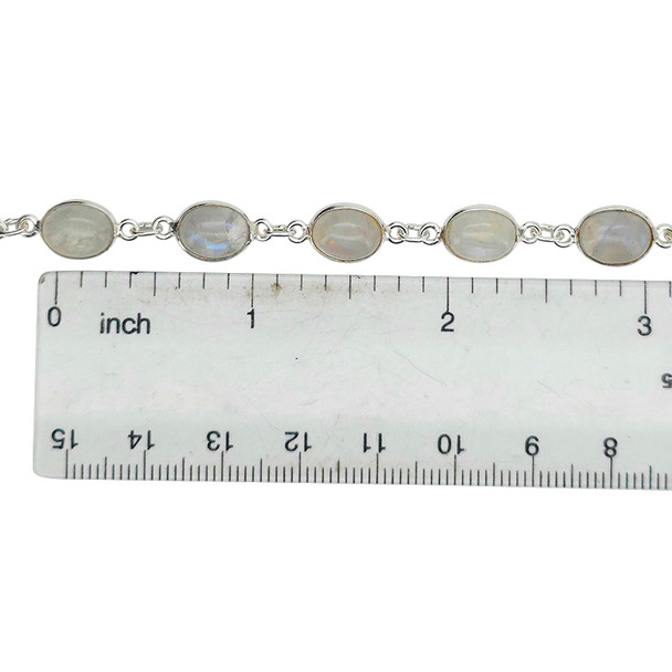 Moonstone Sterling Silver Link Bracelet