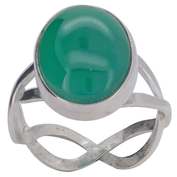 Green Onyx Sterling Silver Ring