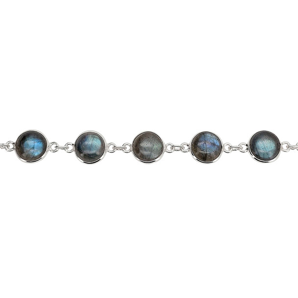 Labradorite Sterling Silver Bracelet (6442)
