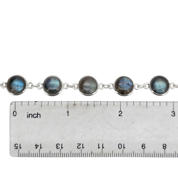 Labradorite Sterling Silver Bracelet (6442)