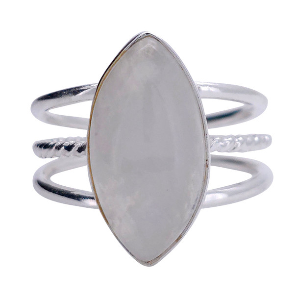 Moonstone Sterling Silver Ring (3572)