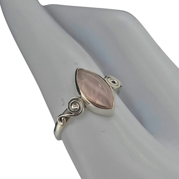 Rose Quartz Sterling Silver Ring