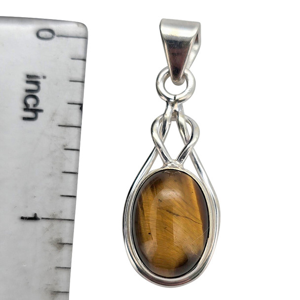 Tiger Eye Sterling Silver Pendant