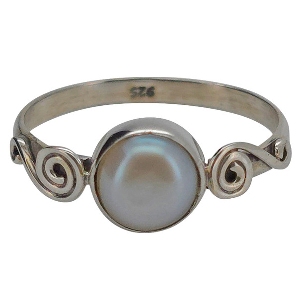 Pearl Sterling Silver Ring (4621)