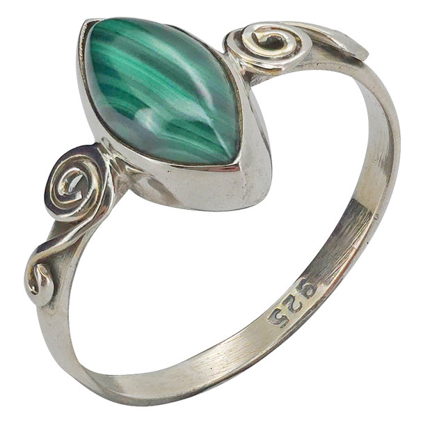 Malachite Sterling Silver Ring