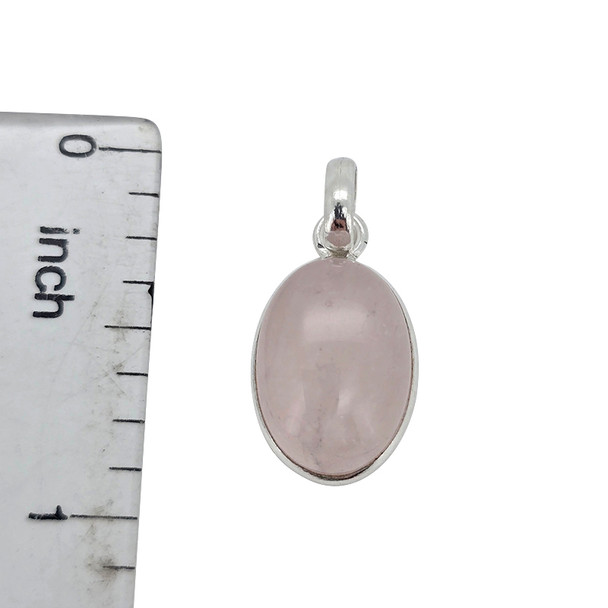 Rose Quartz Sterling Silver Pendant