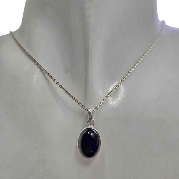 Black Onyx Sterling Silver Pendant