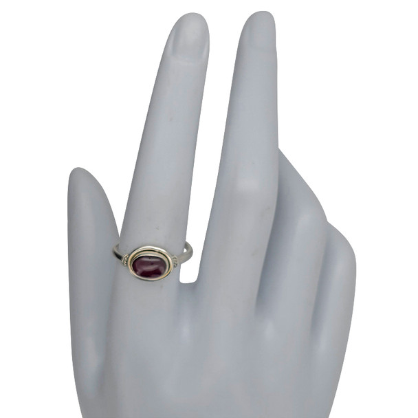 Garnet Sterling Silver Ring