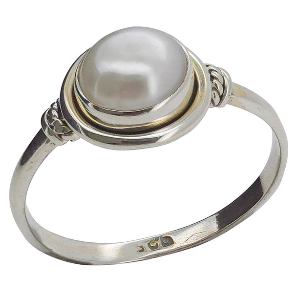 Pearl Sterling Silver Ring