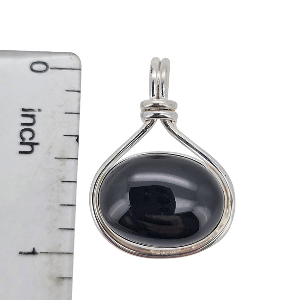 Black Onyx Sterling Silver Pendant