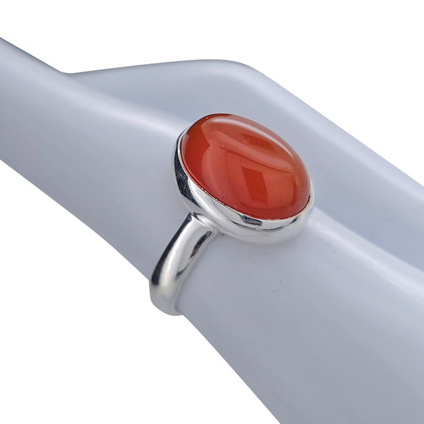 Red Onyx Sterling Silver Ring