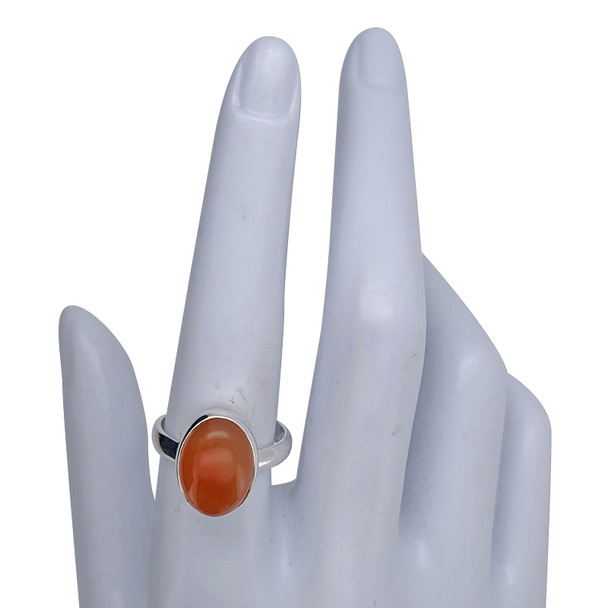 Red Onyx Sterling Silver Ring