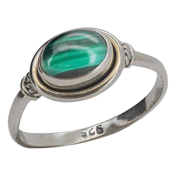 Malachite Sterling Silver Ring