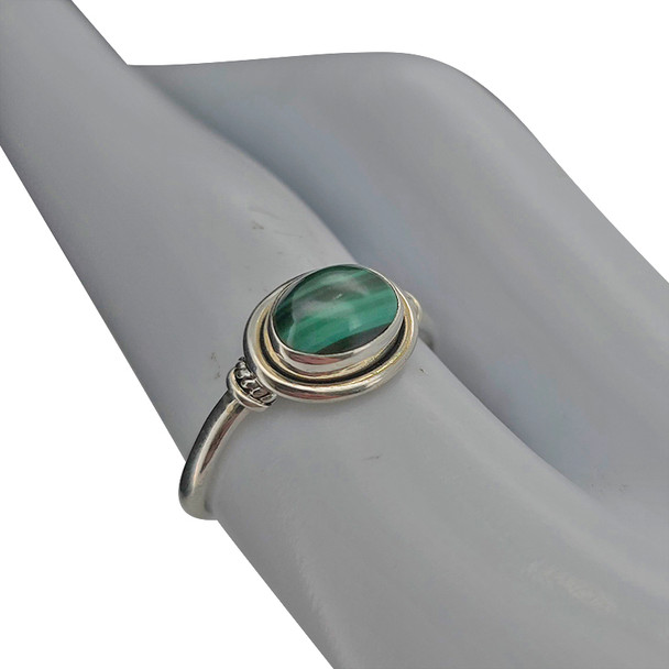 Malachite Sterling Silver Ring