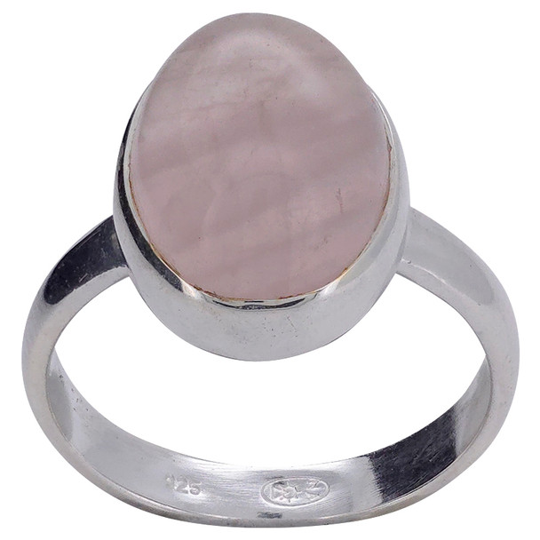 Rose Quartz Sterling Silver Ring