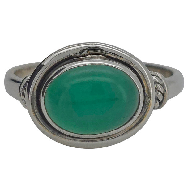 Green Onyx Sterling Silver Ring
