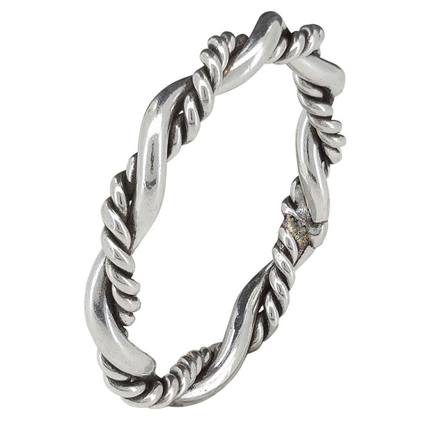 Sterling Silver Twisted Rope Ring