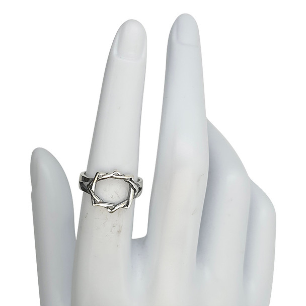 Hindu Star of Lakshmi Sterling Silver Ring