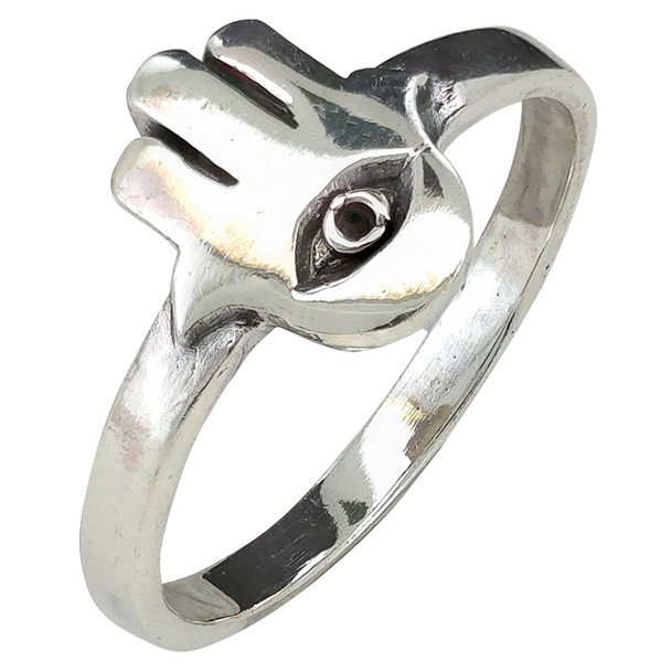 Hamsa Sterling Silver Ring