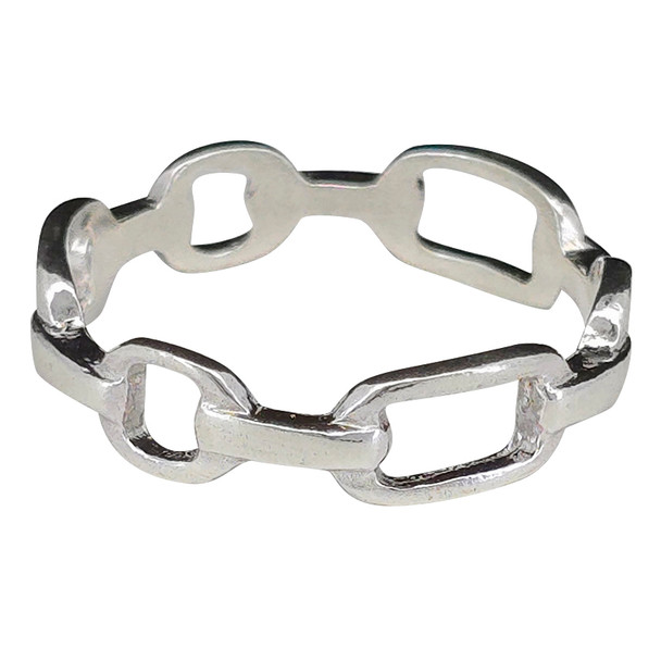 Sterling Silver Chain Link Ring