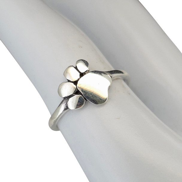 Pawprint Sterling Silver Ring