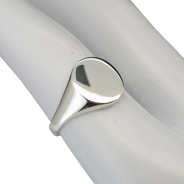 Polished Silver Signet Ring