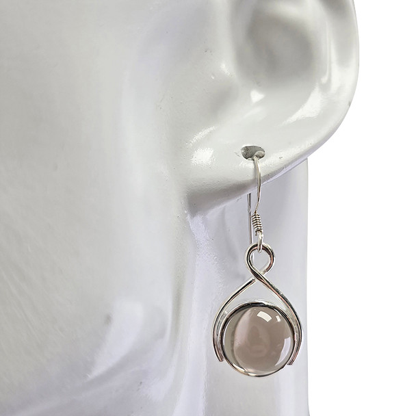 Smoky Quartz Sterling Silver Hook Earrings