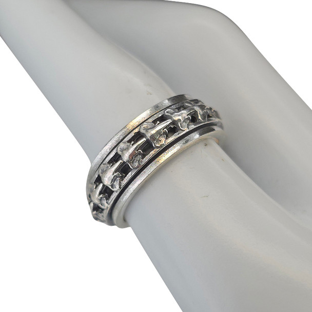 Elephant Sterling Silver Spinner Ring