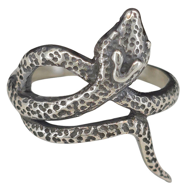 Cobra Snake Sterling Silver Ring