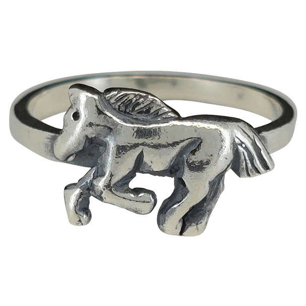 Running Horse Sterling Silver Ring