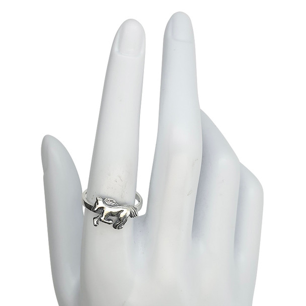 Running Horse Sterling Silver Ring