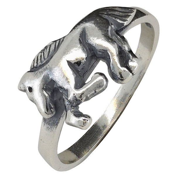 Running Horse Sterling Silver Ring