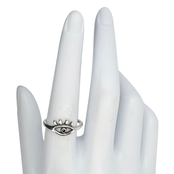 Evil Eye Sterling Silver Ring