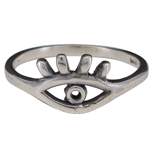 Evil Eye Sterling Silver Ring