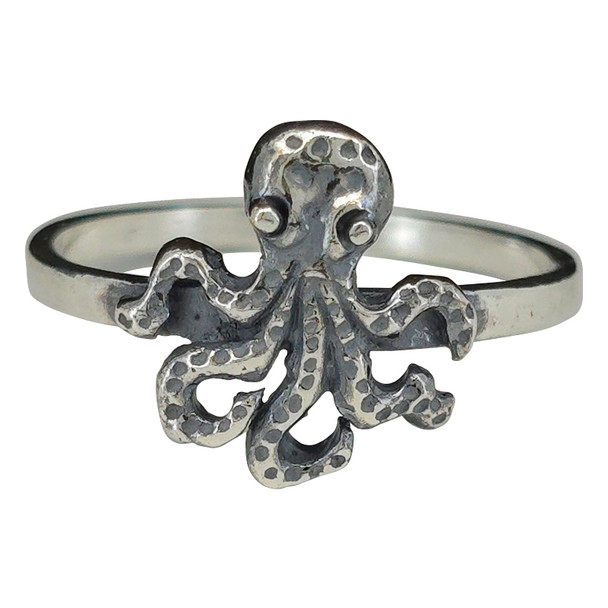 Octopus Sterling Silver Ring