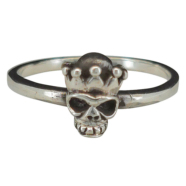 King Skull Sterling Silver Ring